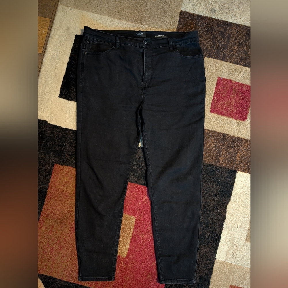 Classic Black Straight Leg Jeans